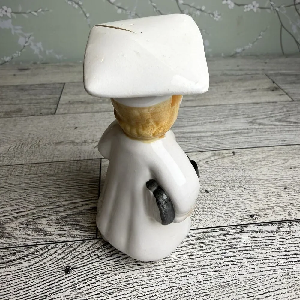 Vintage Graduate Graduation Girl Figurine Porcelain Ceramic Japan 1950s 4 Inch